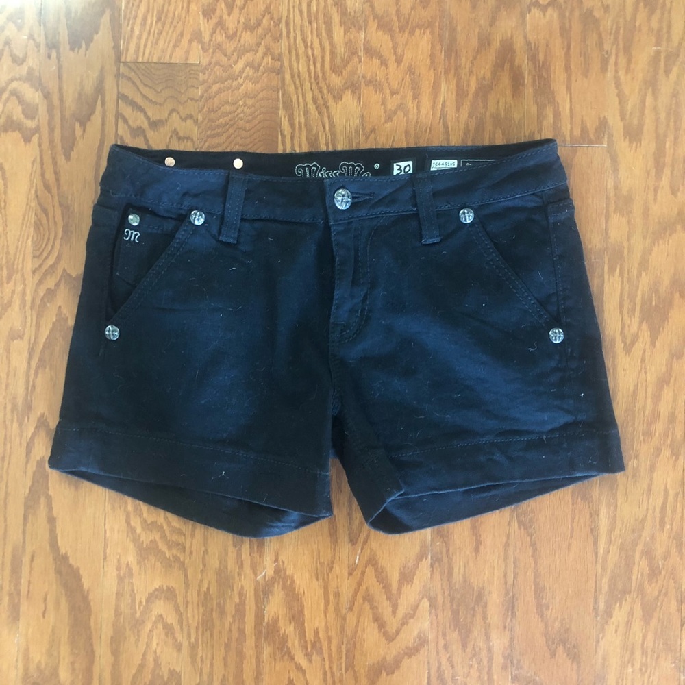 Miss Me black denim shorts.